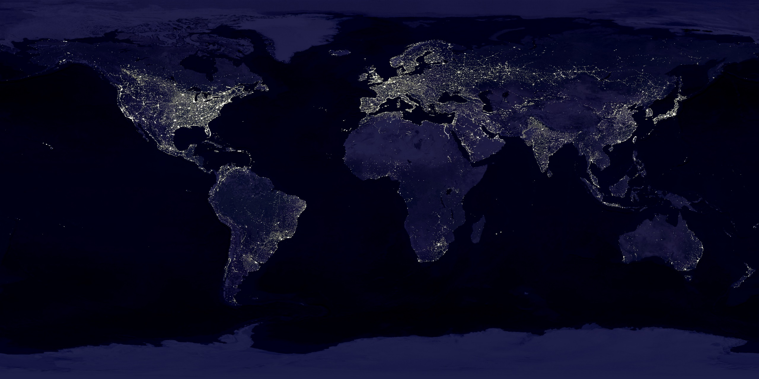 19 05 13 OP Efectos de la contaminación lumínica 1 Vista de la iluminación terráquea desde el espacio