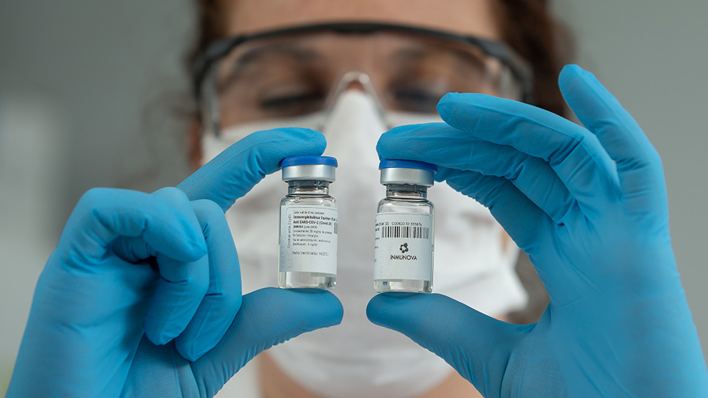 20 06 18 OP El Conicet avanza en el desarrollo de un suero terapéutico antiCovid 19 3 Virales del suero con anticuerpos neutralizantes antiCovid 19 foto Inmunova