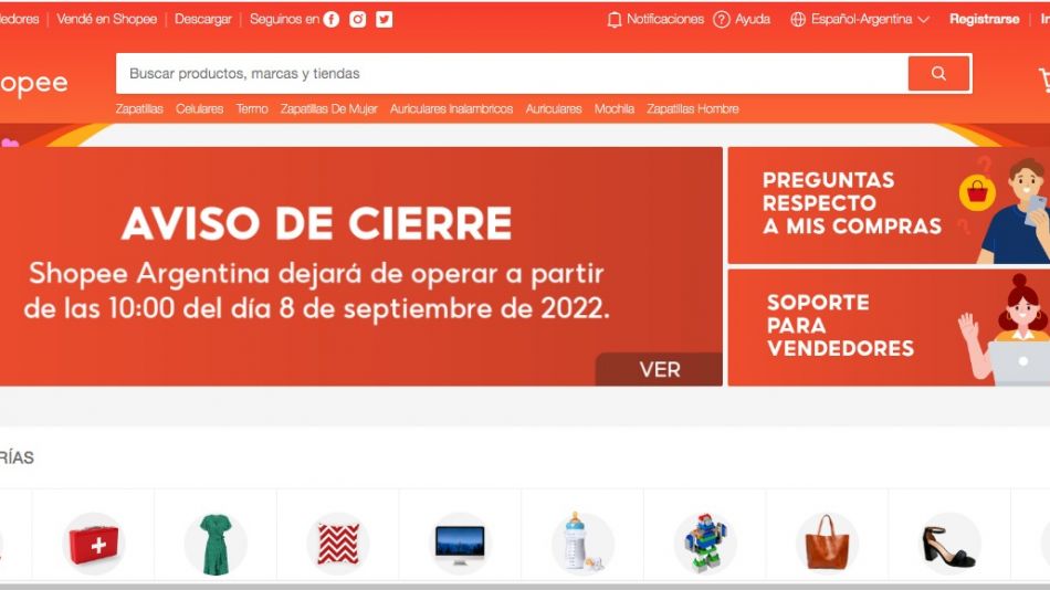 22 09 20 DM Réquiem para varios 1 Cartel de shoppe avisando que se va del país